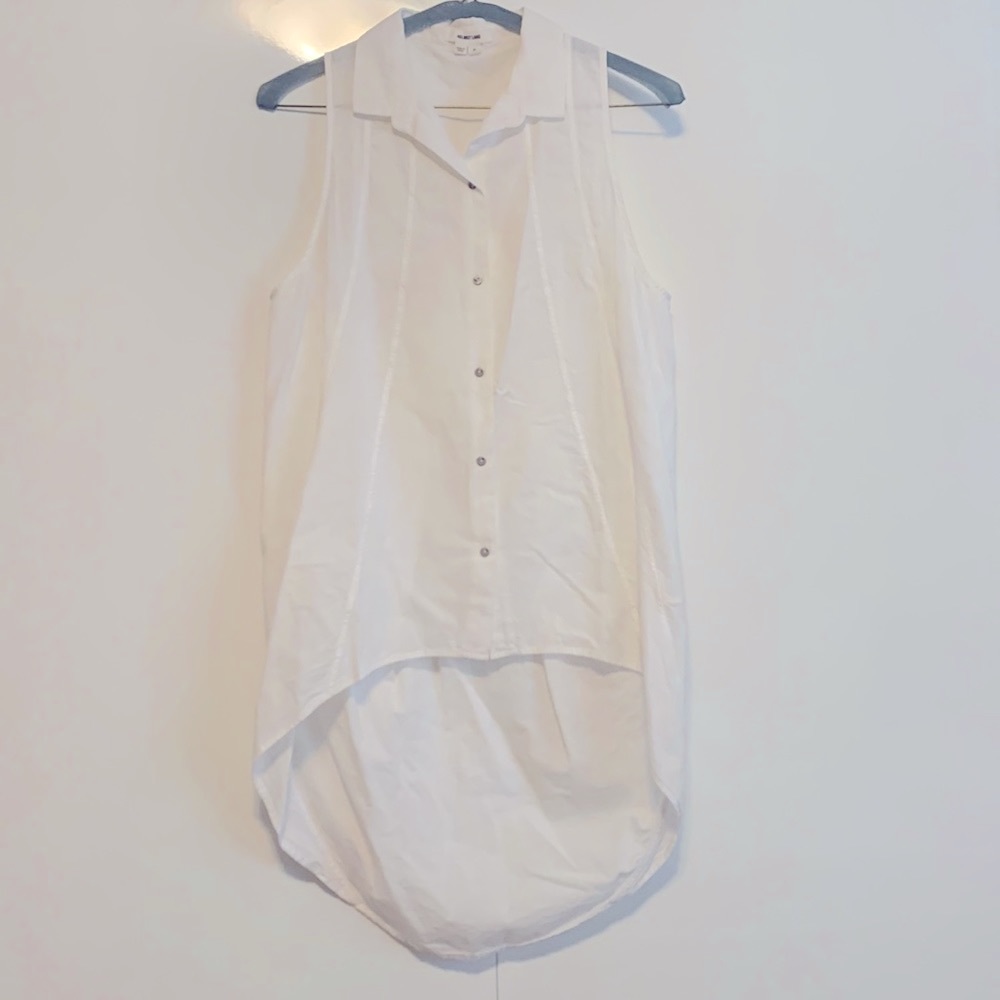 Helmut Lang poplin cotton sleeveless button down p XS